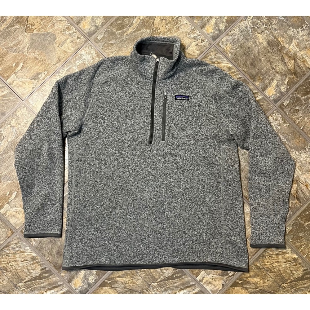 Patagonia Better Sweater 1/4 Zip Pullover Mens L Gray Fleece Jacket
